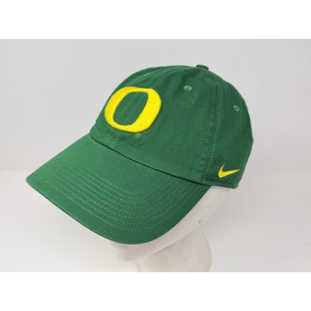 Nike Heritage86 Oregon Ducks Adjustable‎ Strap Back Hat Cap Green Dri Fit Cotton
